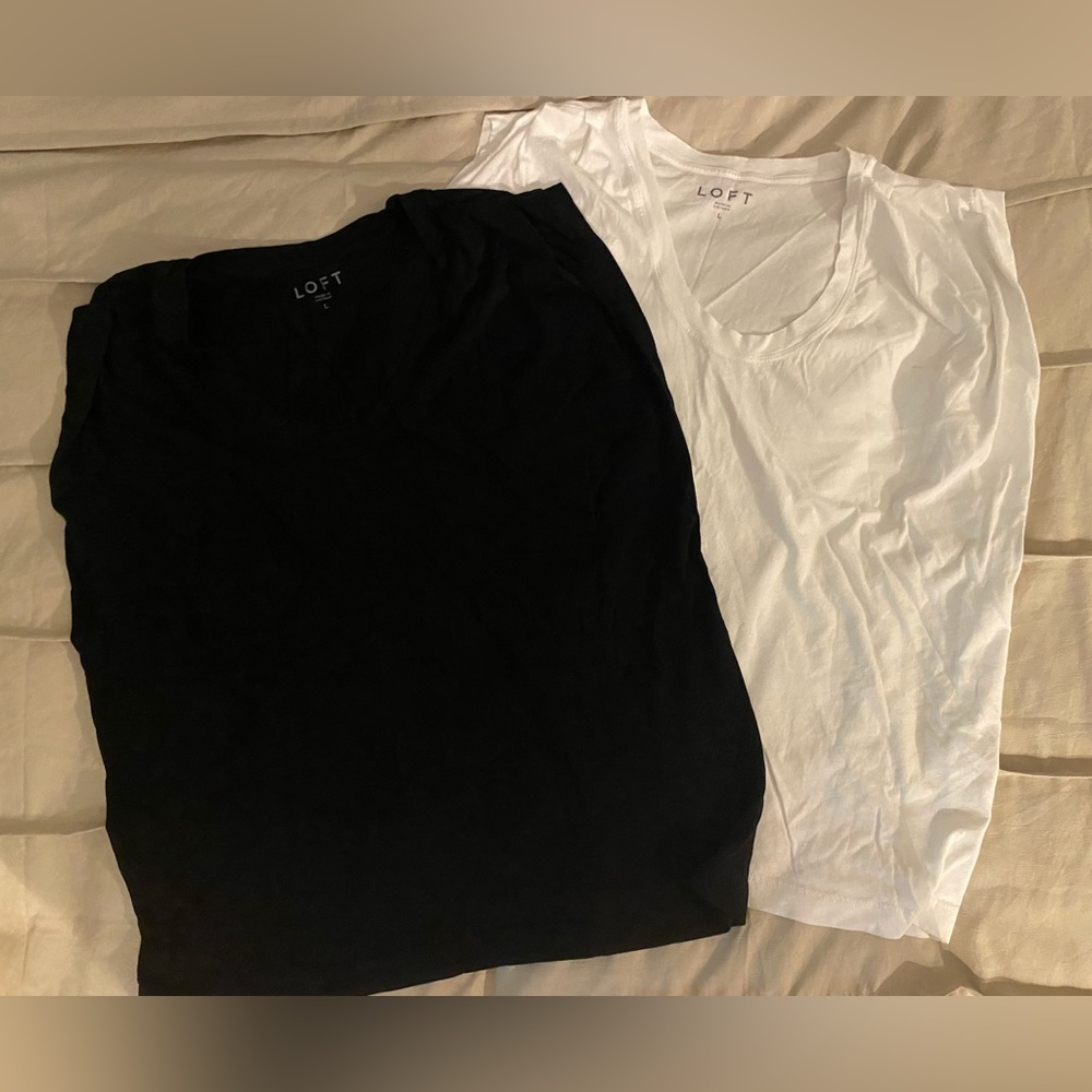Loft tops both black and white included in purchase